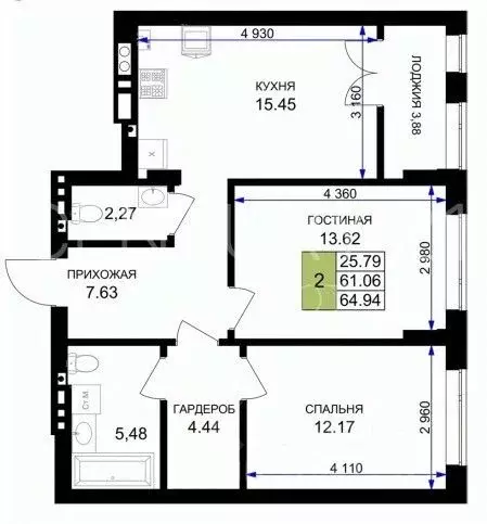 2-к кв. Калининградская область, Гурьевск ул. Героя России ... - Фото 2