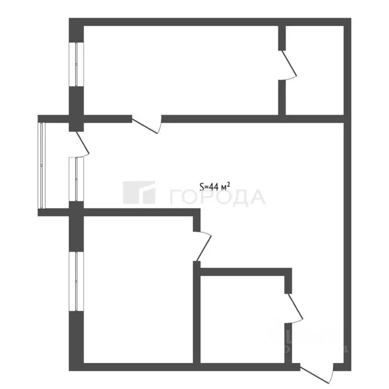 2-к кв. Алтайский край, Барнаул ул. Георгиева, 6 (44.2 м) - Фото 1
