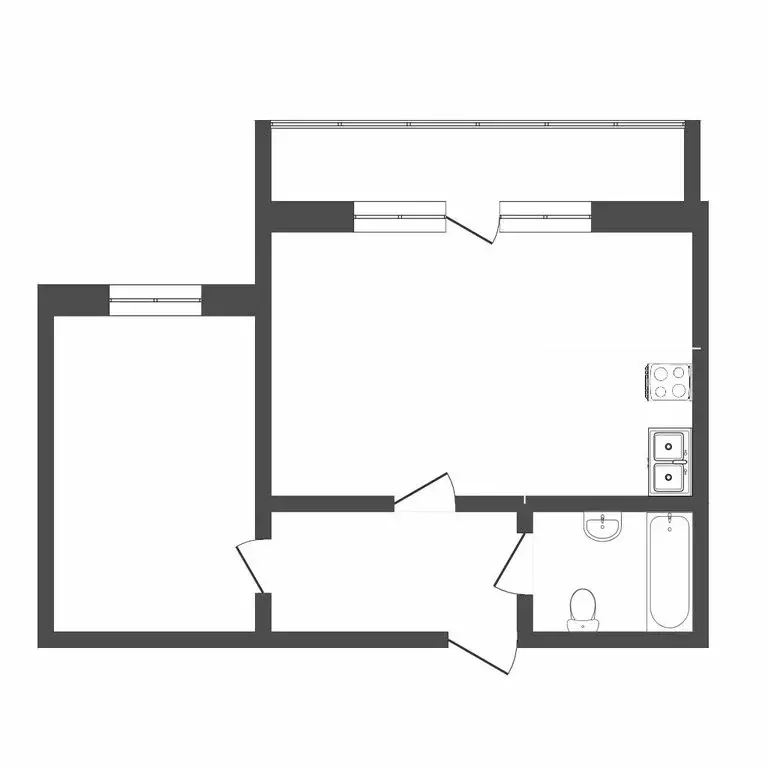 1-комнатная квартира: Тюмень, Газопромысловая улица, 4 (48.6 м) - Фото 1