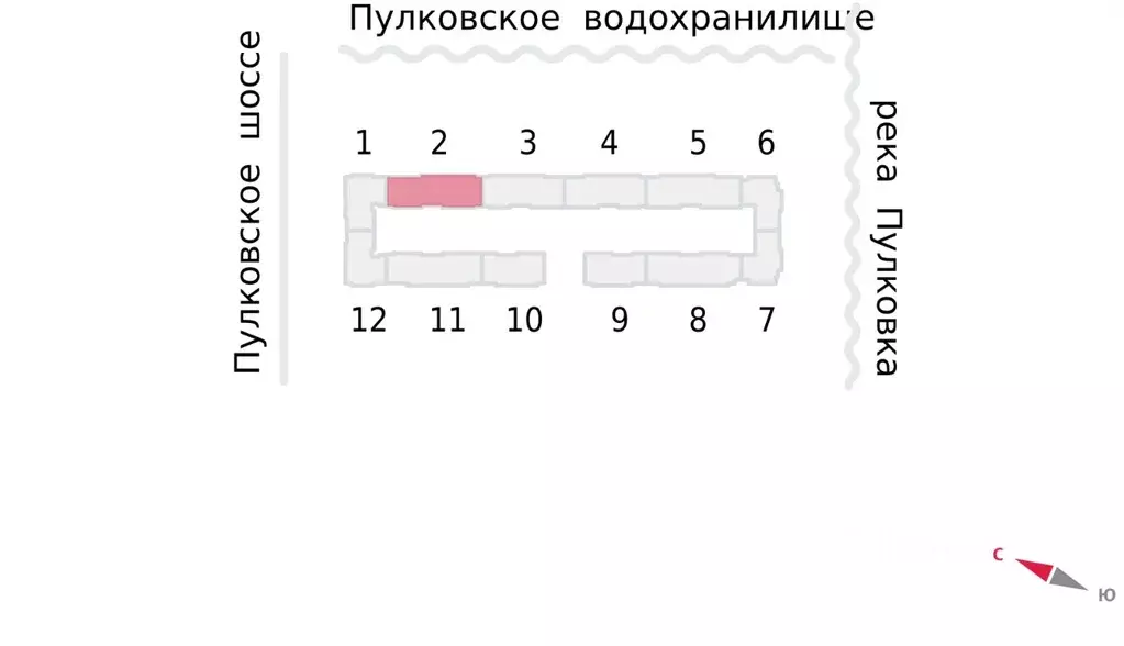 Студия Санкт-Петербург пос. Шушары, Пулково Лэйк жилой комплекс (21.7 ... - Фото 2