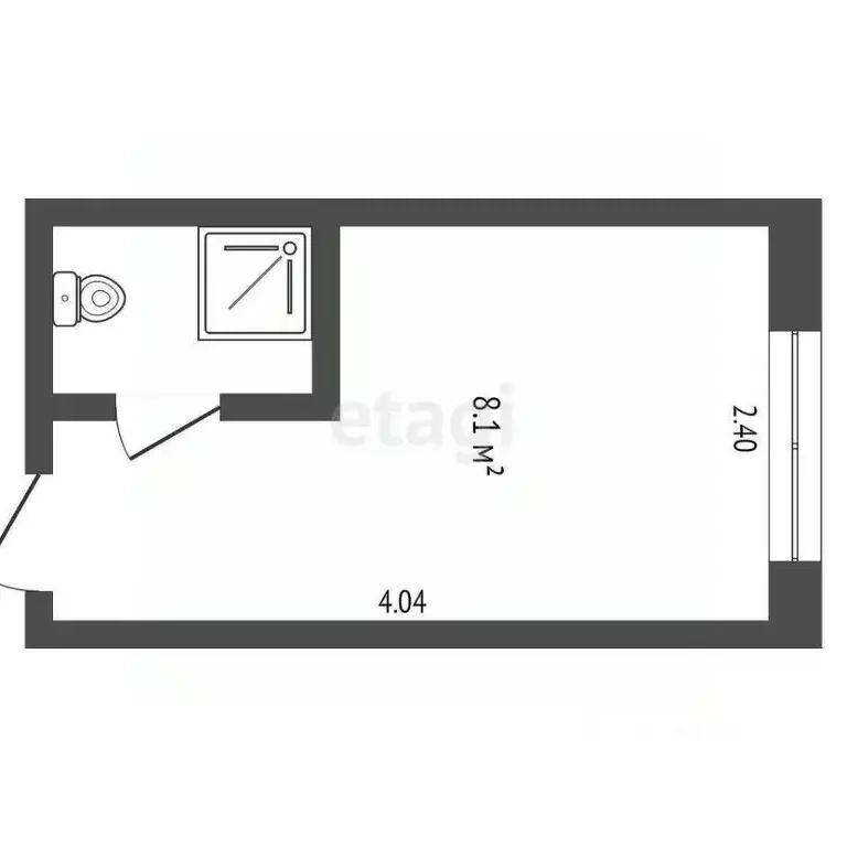 Студия Тюменская область, Тюмень ул. Энергетиков, 60а (13.5 м) - Фото 1