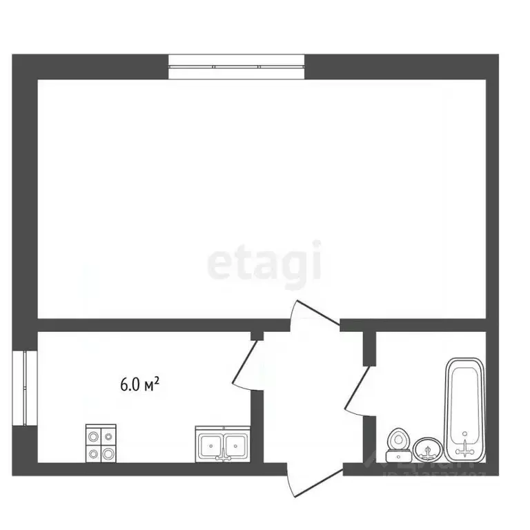 1-к кв. Московская область, Серпухов Центральная ул., 160к7 (31.1 м) - Фото 2