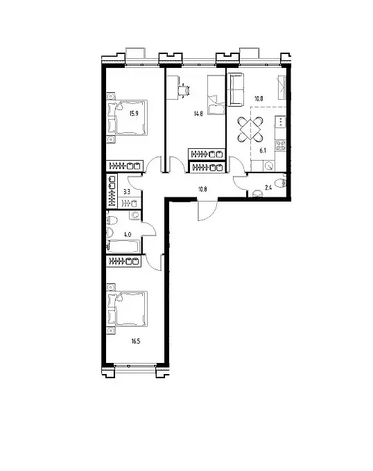 Продаётся 3-к квартира, 83.8 м - Фото 0