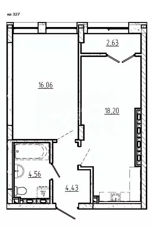 1-к кв. Свердловская область, Екатеринбург ул. Студенческая, 2 (45.88 ... - Фото 2