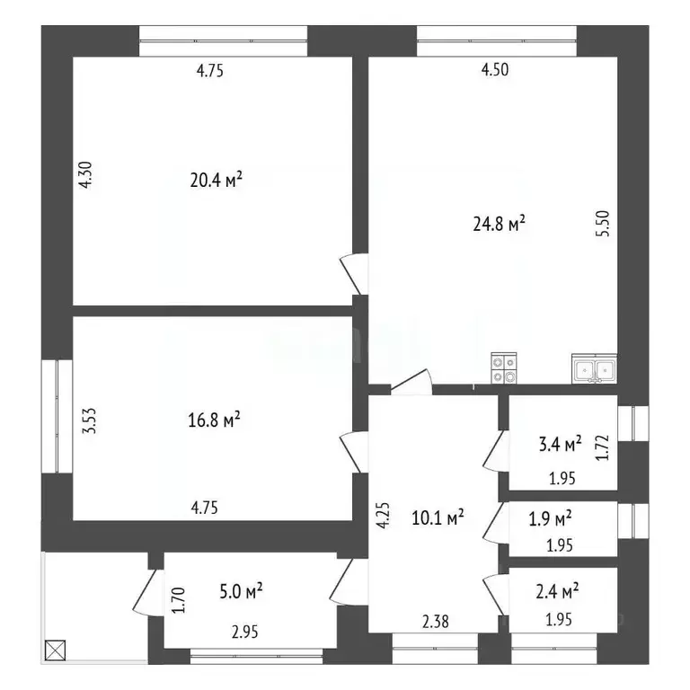 Дом в Тюменская область, Тюмень ул. Клубничная (85 м) - Фото 1