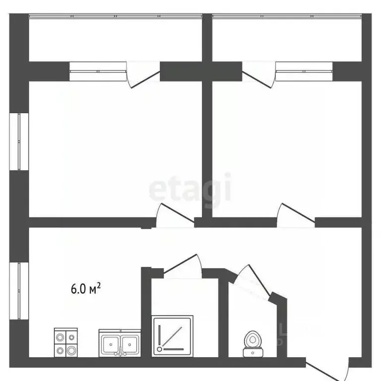2-к кв. Ставропольский край, Лермонтов ул. Волкова (41.8 м) - Фото 2