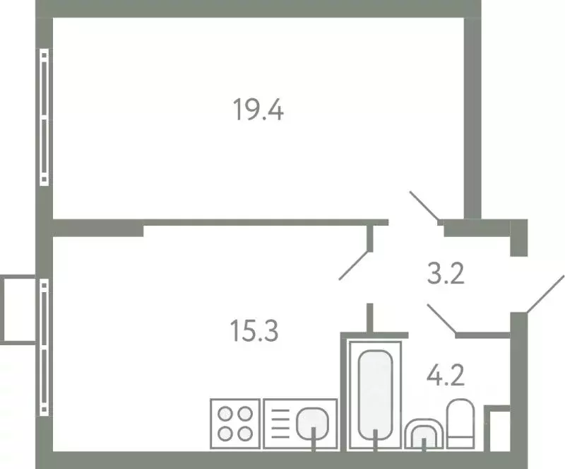 1-к кв. Московская область, Ленинский городской округ, Молоково пгт ... - Фото 1