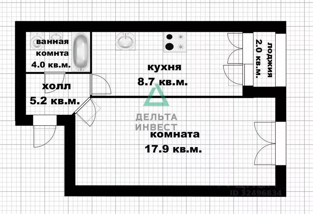 1-к кв. Башкортостан, Уфа Айская ул., 22 (35.4 м) - Фото 2