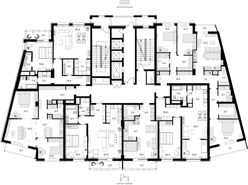 Студия Московская область, Щелково Советская ул., 60 (46.7 м) - Фото 2
