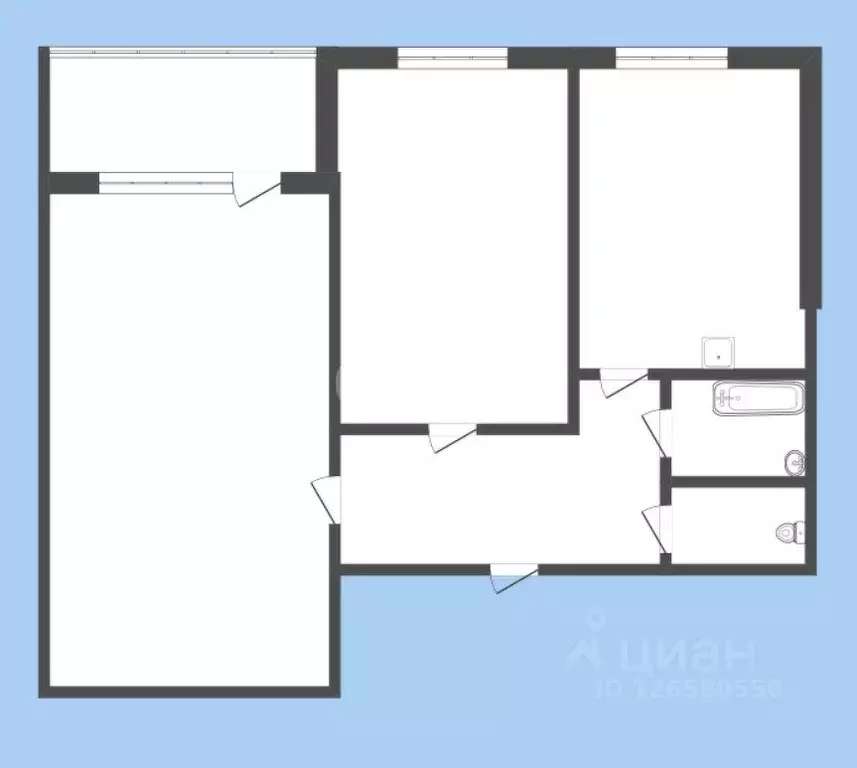 2-к кв. Кемеровская область, Новокузнецк ул. Косыгина, 85 (44.6 м) - Фото 2