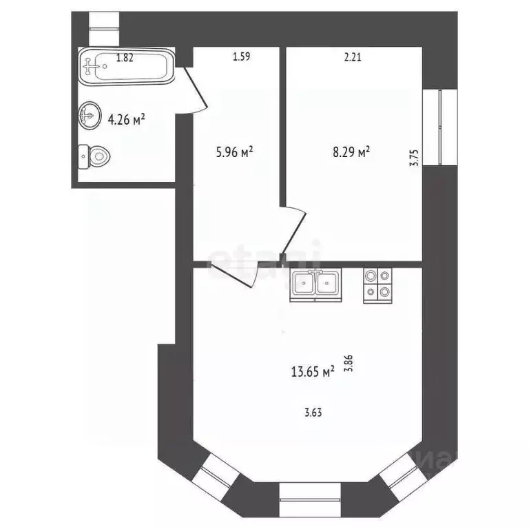 1-к кв. Хабаровский край, Нанайский район, с. Маяк Лесная ул., 67 ... - Фото 2