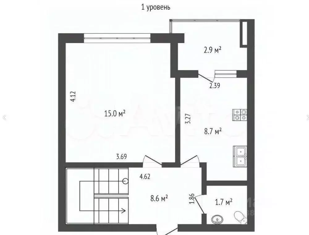 3-к кв. Севастополь ул. Адмирала Юмашева, 13 (76.6 м) - Фото 1