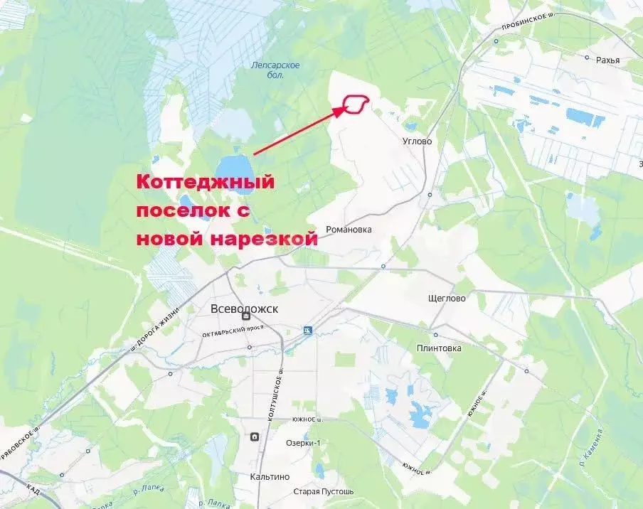 Участок в Ленинградская область, Всеволожский район, Романовское ... - Фото 2