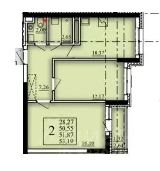 2-к кв. Башкортостан, Уфа Затон-Восточный жилрайон, Паруса жилой ... - Фото 1