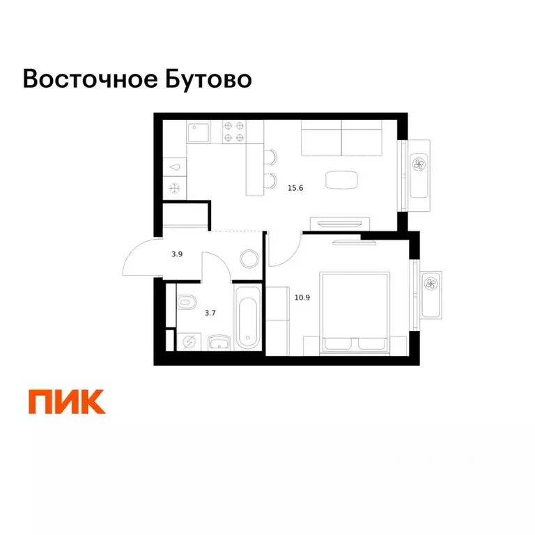 1-к кв. Московская область, Ленинский городской округ, Боброво пгт ... - Фото 1