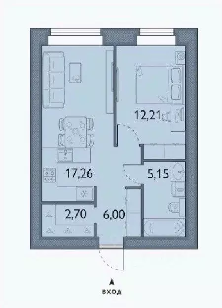 1-к кв. Брянская область, Брянский район, пос. Мичуринский, ... - Фото 1