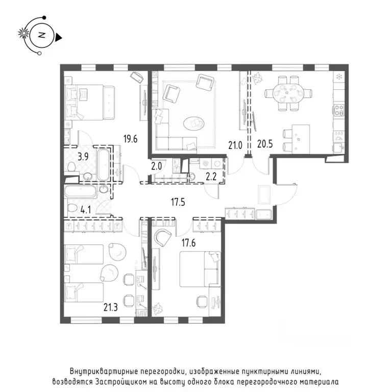 4-к кв. Санкт-Петербург Лисичанская ул., 15 (129.5 м) - Фото 0