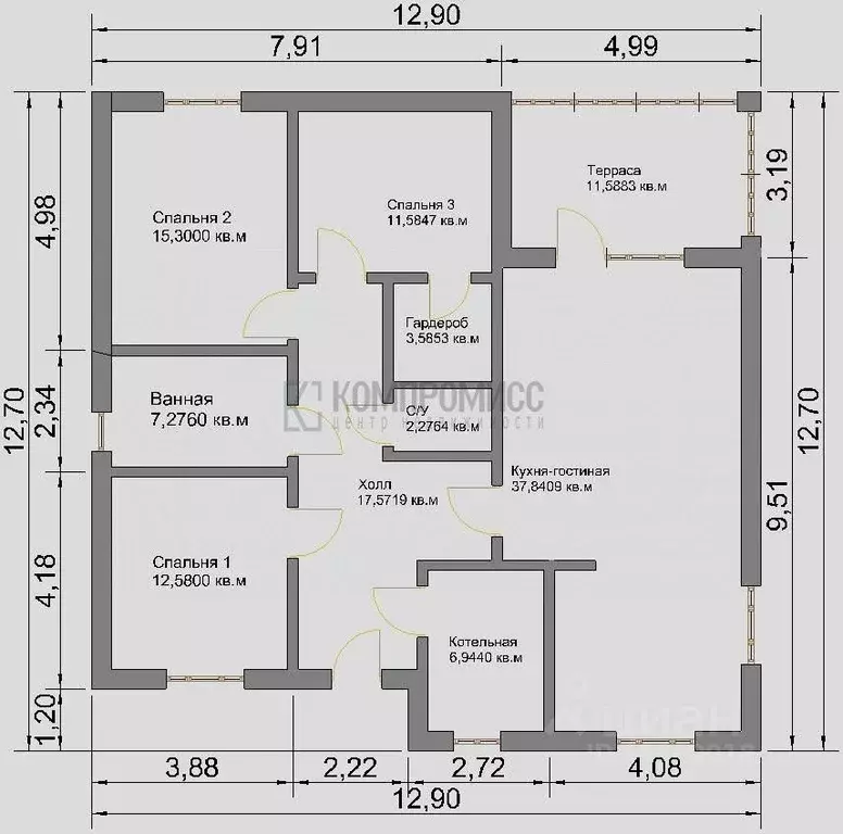 Дом в Краснодарский край, Динской район, Пластуновское с/пос, ... - Фото 2
