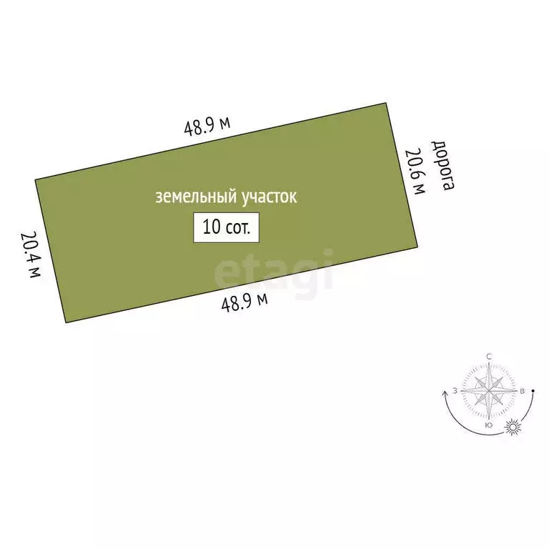 Участок в Донское, Солнечная улица (10 м) - Фото 1