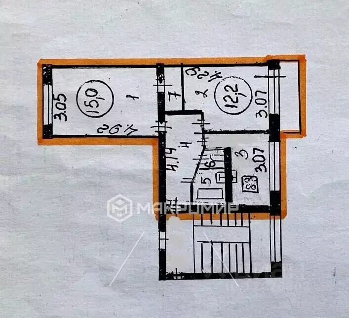 2-к кв. Санкт-Петербург ул. Брянцева, 26 (44.3 м) - Фото 2