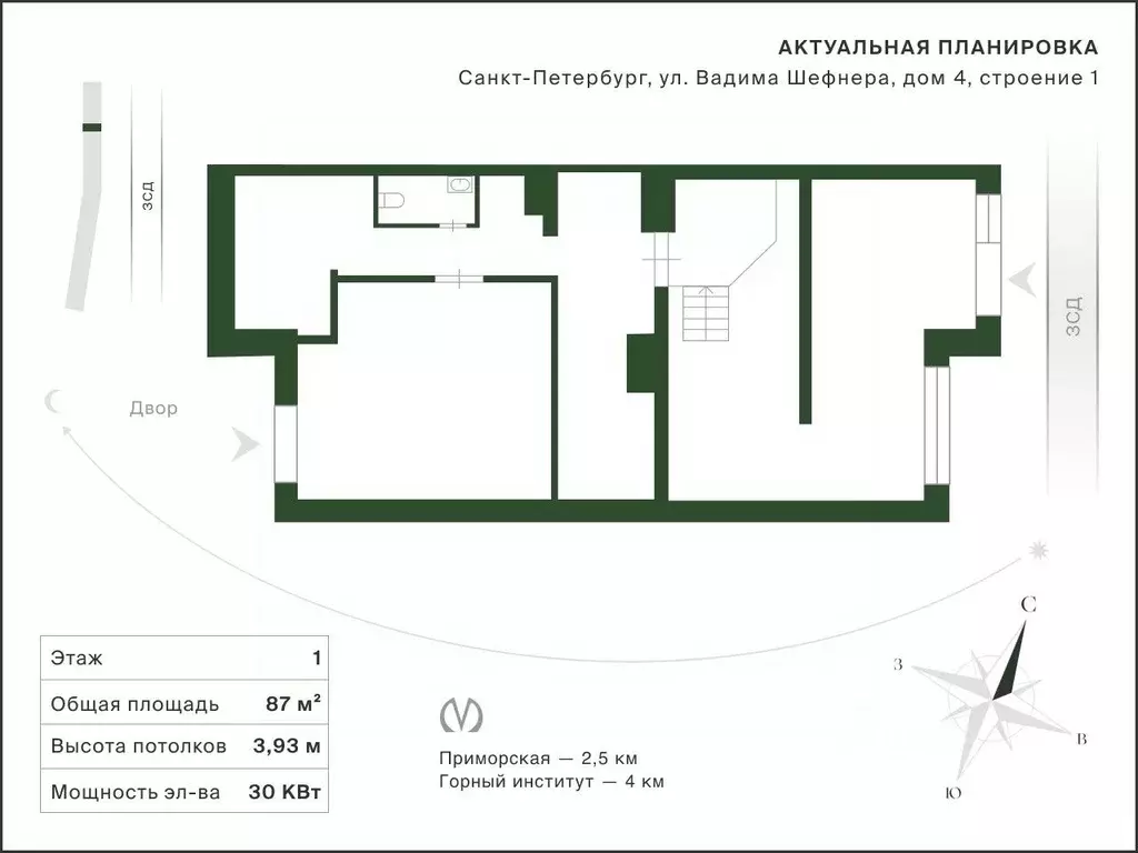 Помещение свободного назначения в Санкт-Петербург ул. Вадима Шефнера, ... - Фото 2