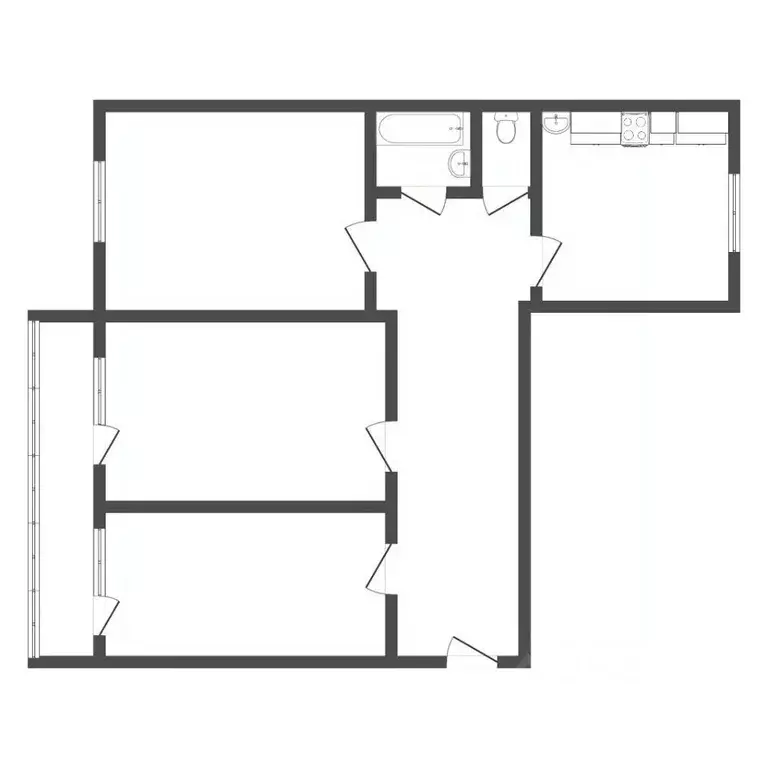 3-к кв. Ставропольский край, Ставрополь ул. Тельмана, 238/1 (70.0 м) - Фото 2