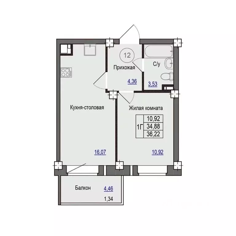 1-к кв. Псковская область, Псковский район, Завеличенская волость, д. ... - Фото 0