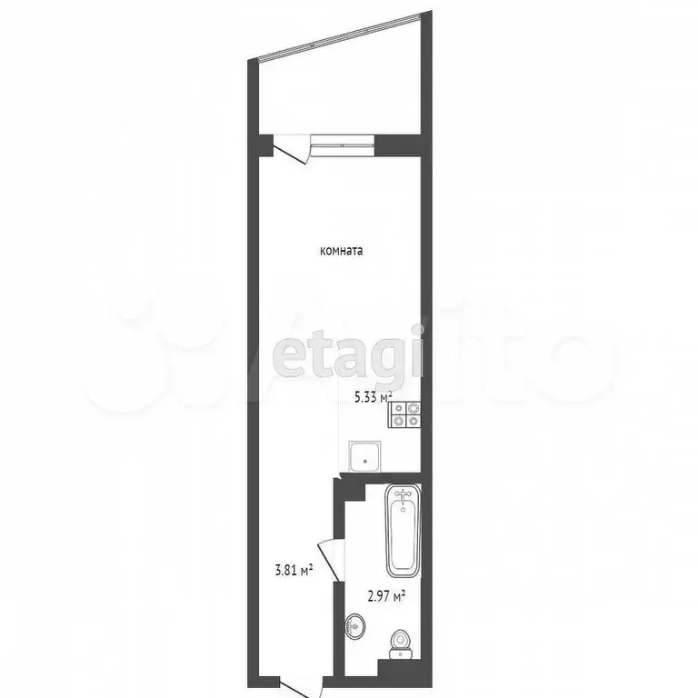Квартира-студия, 26 м, 25/25 эт. - Фото 0
