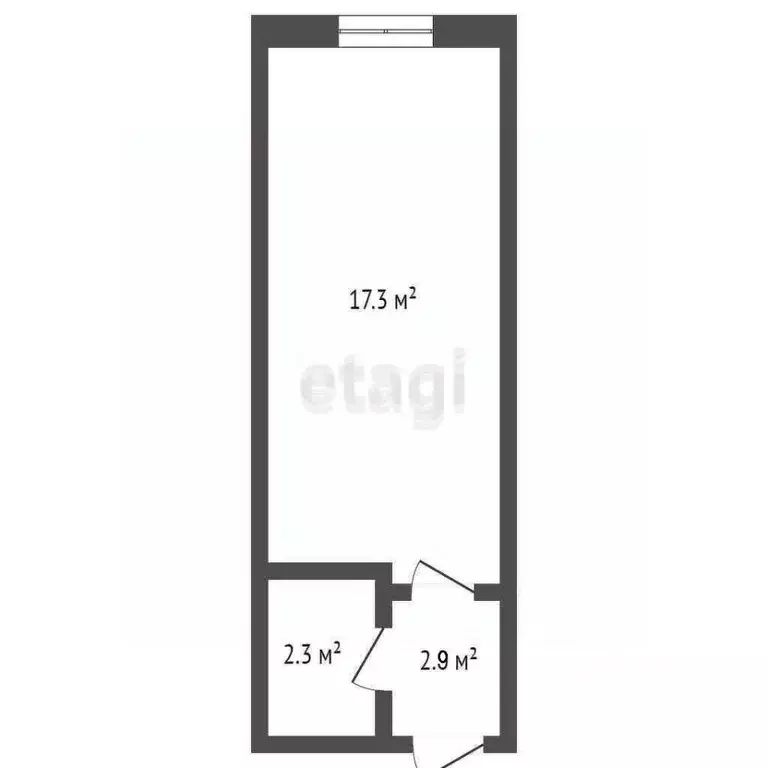 Студия Кемеровская область, Кемерово ул. Попова, 5 (22.5 м) - Фото 2