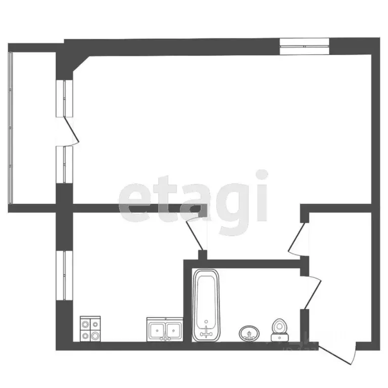 1-к кв. Тверская область, Вышний Волочек ул. Баумана, 21 (30.2 м) - Фото 1