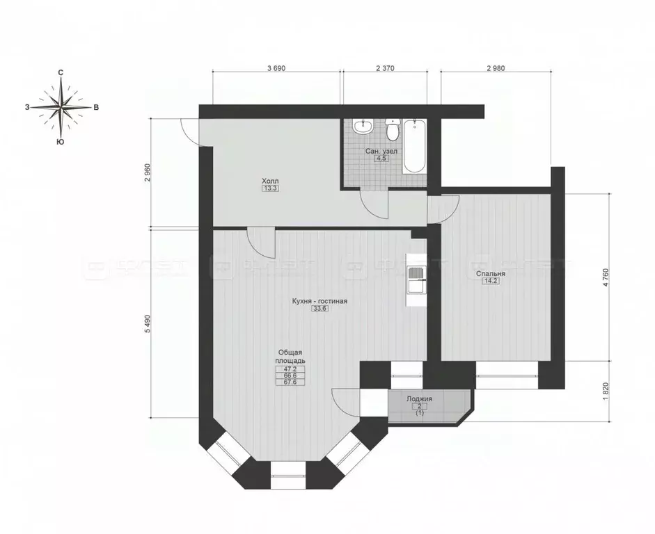 4-к кв. Татарстан, Казань ул. Баки Урманче, 10 (139.0 м) - Фото 2
