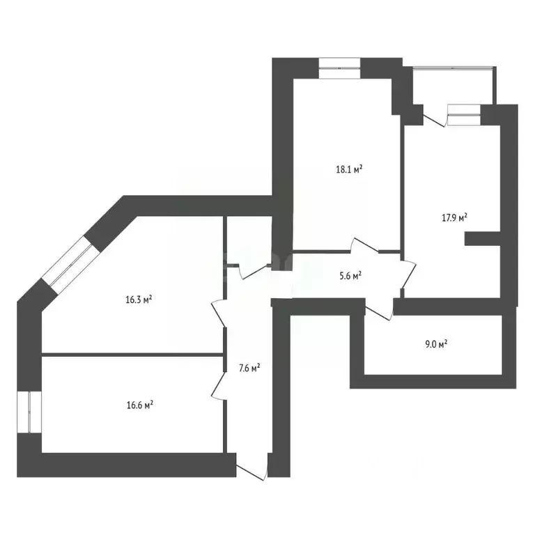 3-к кв. Воронежская область, Воронеж ул. Чапаева, 52а (93.0 м) - Фото 2