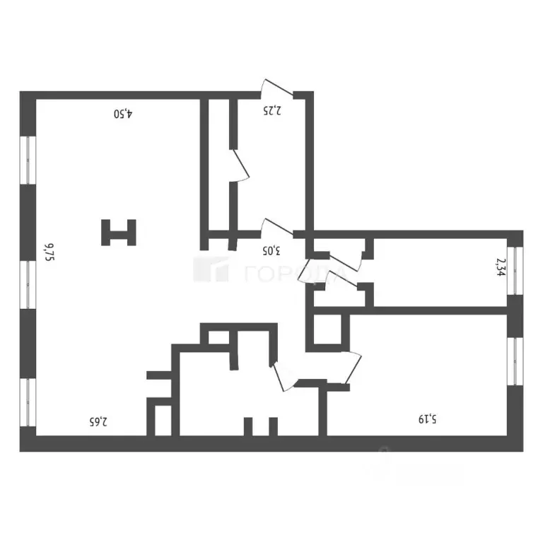 3-к кв. Кемеровская область, Новокузнецк просп. Металлургов, 6 (96.9 ... - Фото 2