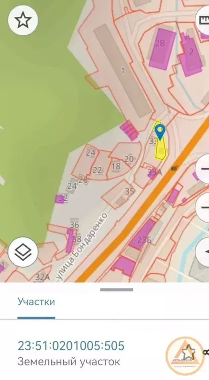 Участок в Краснодарский край, Туапсе ул. Бондаренко, 33 (8.0 сот.) - Фото 2