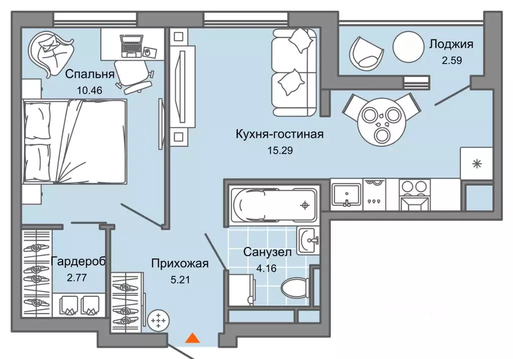 2-к кв. Ульяновская область, Ульяновск Новый Город мкр, Светлые ... - Фото 0