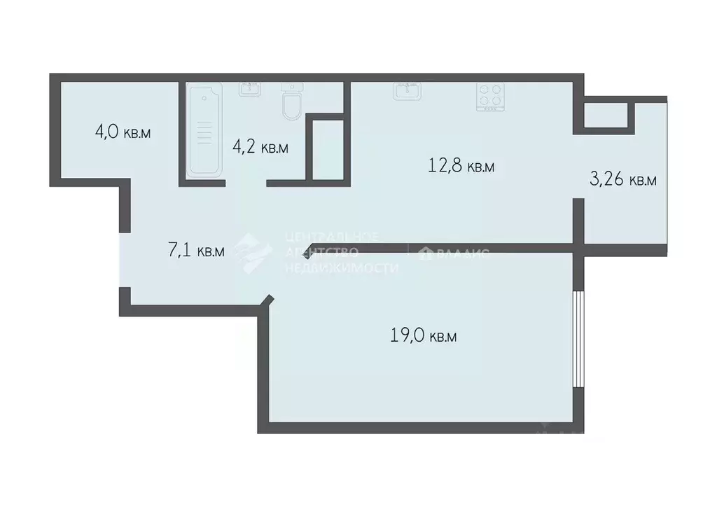 1-к кв. Рязанская область, Рязань ул. Большая, 102 (48.0 м) - Фото 2