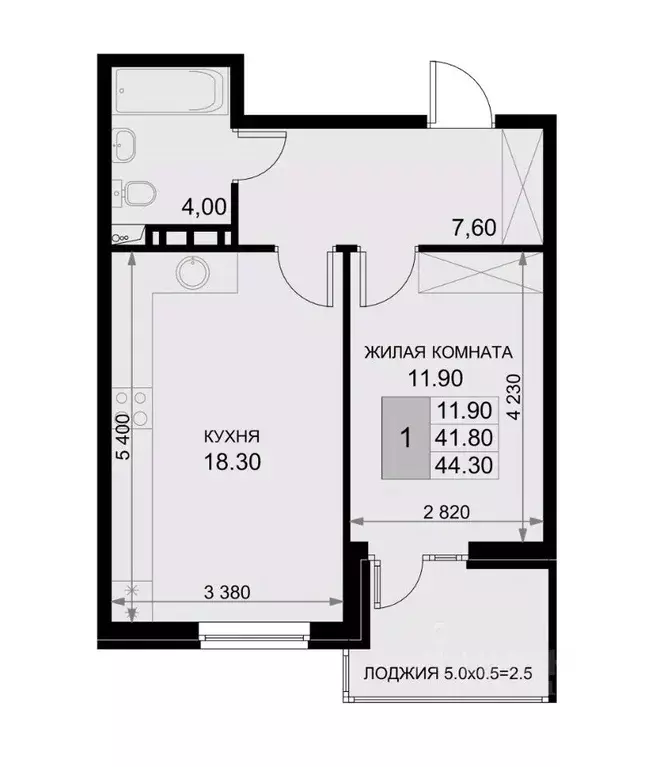 1-к кв. Краснодарский край, Динской район, Южно-Кубанское с/пос, пос. ... - Фото 1