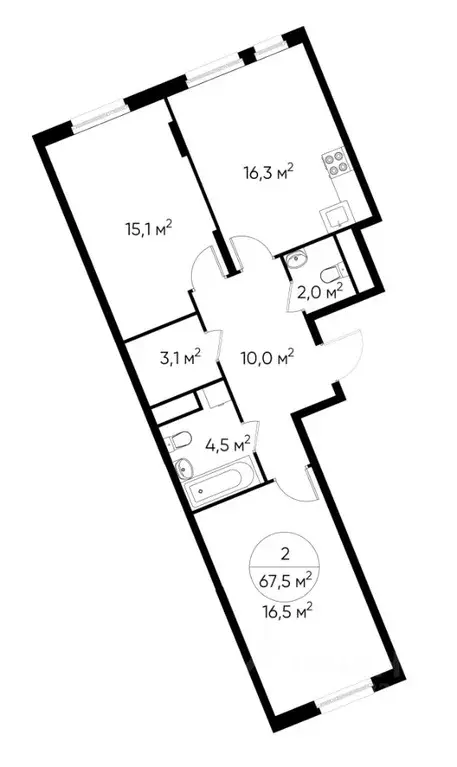 2-к кв. Москва Переделкино Ближнее мкр, 18-й кв-л,  (67.5 м) - Фото 0