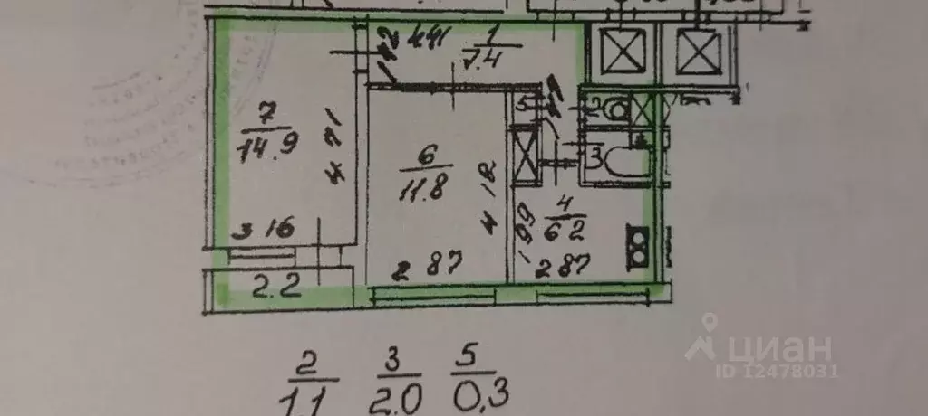 2-к кв. Санкт-Петербург просп. Маршала Жукова, 18В (44.0 м) - Фото 2