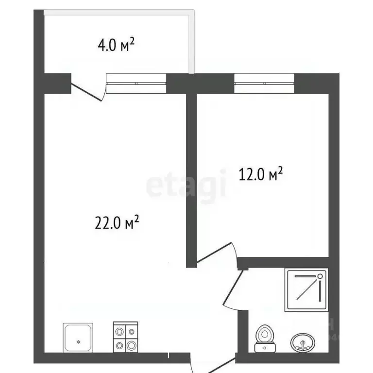 2-к кв. Крым, Судак ул. Набережная, 75к4 (43.3 м) - Фото 2