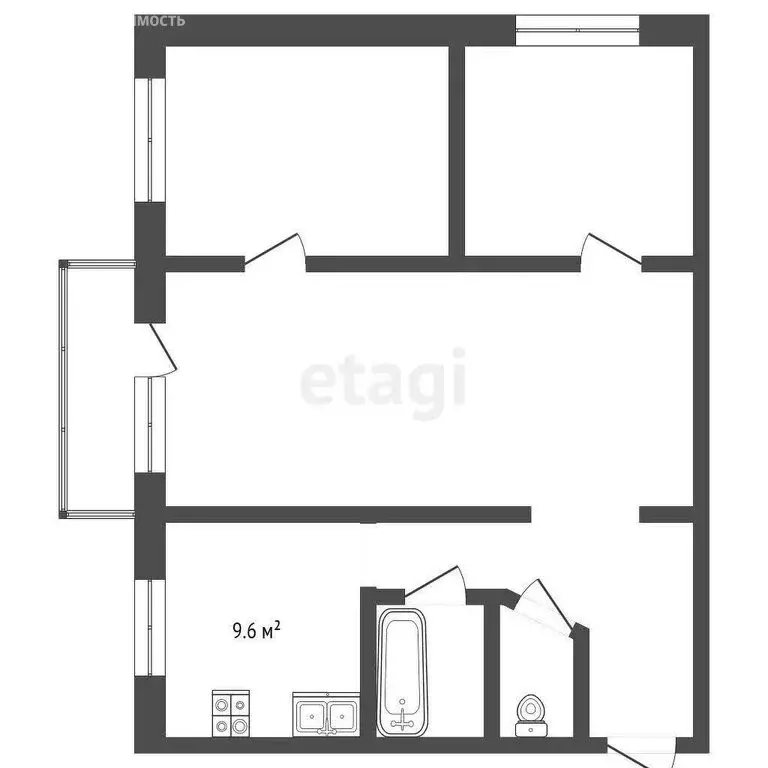 3-комнатная квартира: Петропавловск-Камчатский, проспект Циолковского, ... - Фото 1