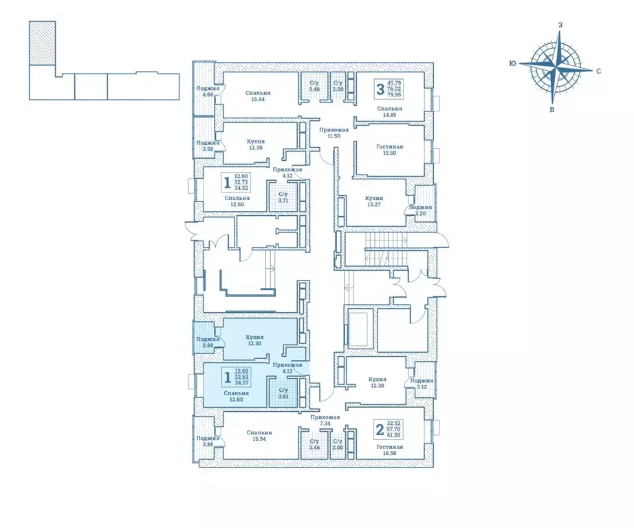 1-к кв. Московская область, Щелково городской округ, Монино пгт ... - Фото 2