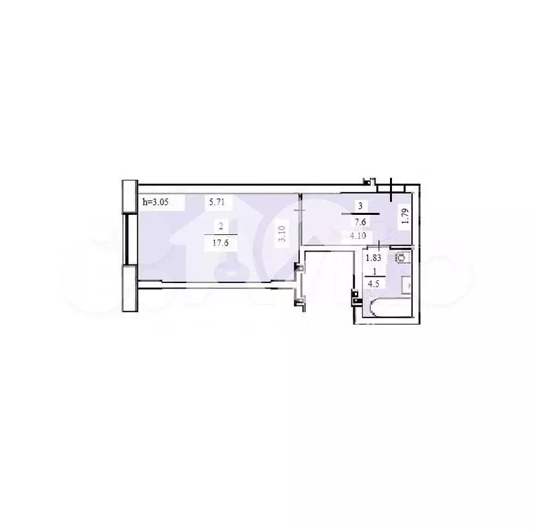 Квартира-студия, 29,7 м, 3/26 эт. - Фото 0