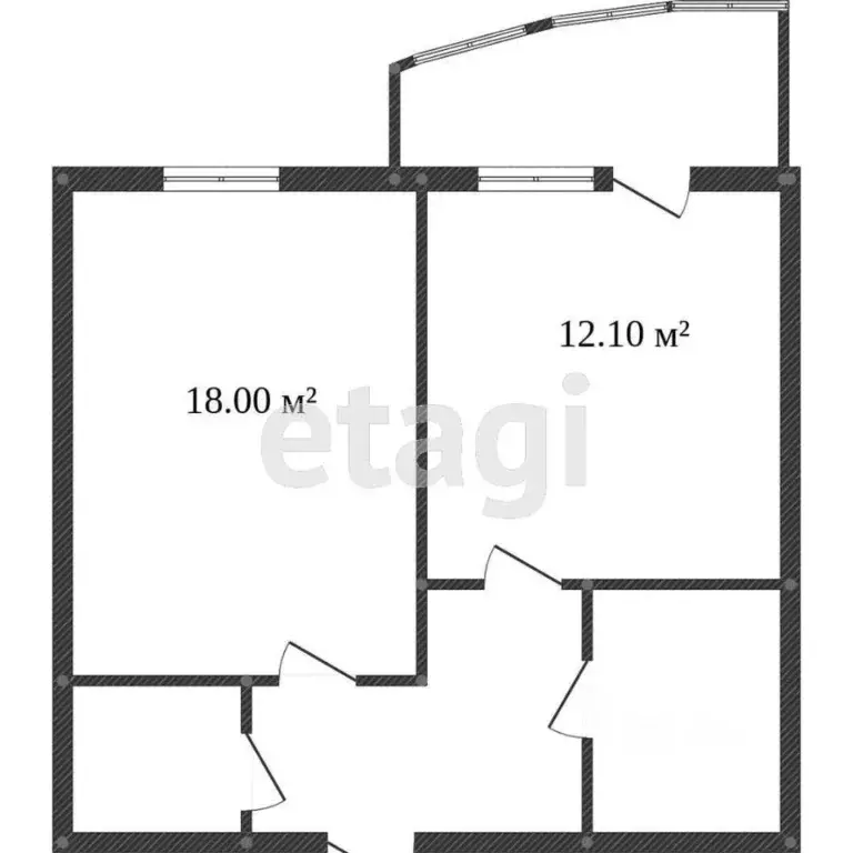 1-к кв. Ханты-Мансийский АО, Сургут ул. Маяковского, 10 (42.8 м) - Фото 1