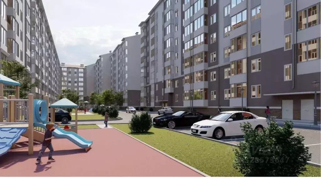 1-к кв. Кабардино-Балкария, Нальчик ул. А.А. Кадырова, 2/5 (32.11 м) - Фото 1