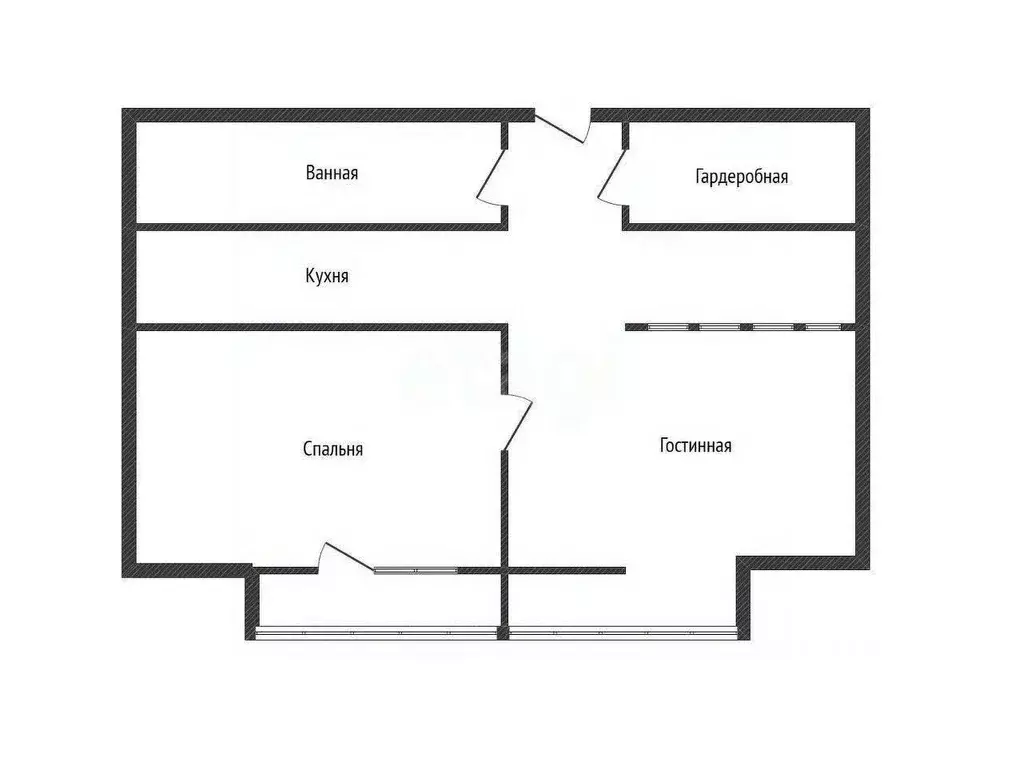 2-к кв. Белгородская область, Белгород Свято-Троицкий бул., 15 (57.0 ... - Фото 1