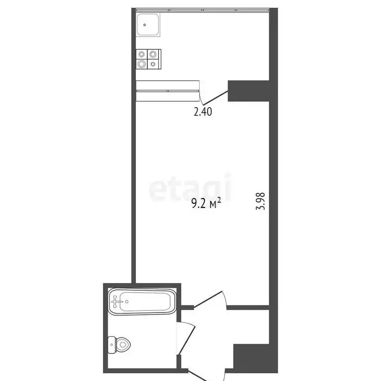 Квартира-студия: Тюмень, улица Мельникайте, 63 (13 м) - Фото 0