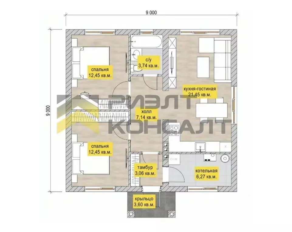 Дом в Омская область, Омский район, с. Пушкино ул. Ленина (85 м) - Фото 2