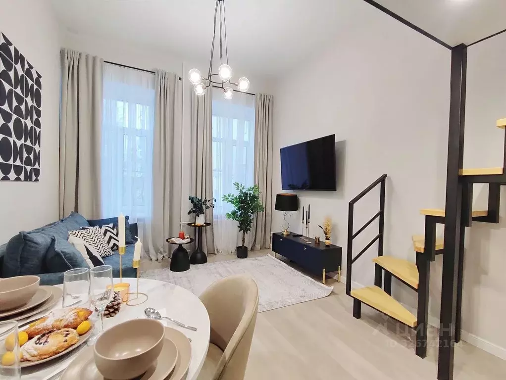 Студия Москва Бауманская ул., 35/1 (22.0 м) - Фото 1