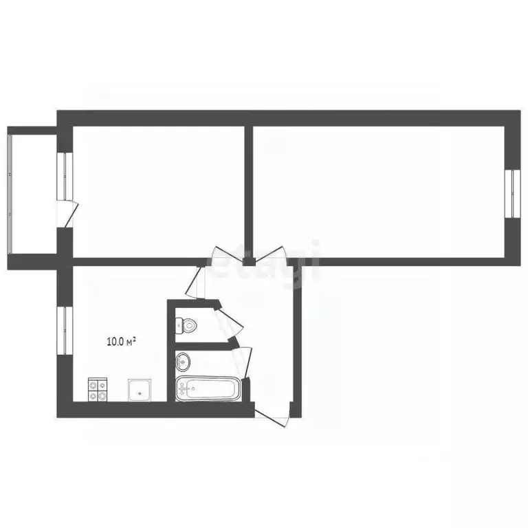 2-к кв. Тюменская область, Тюмень ул. Баумана, 111 (49.5 м) - Фото 2